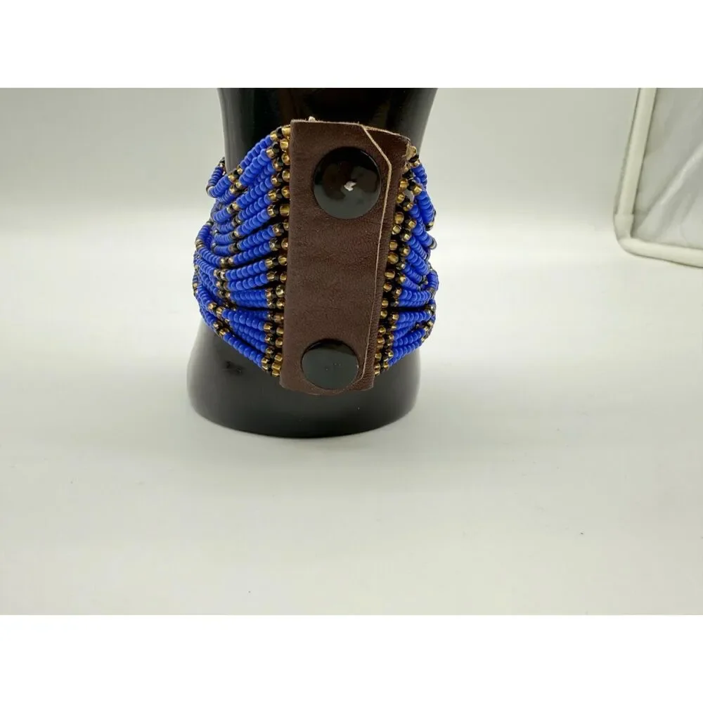 Beaded cuff bracelet